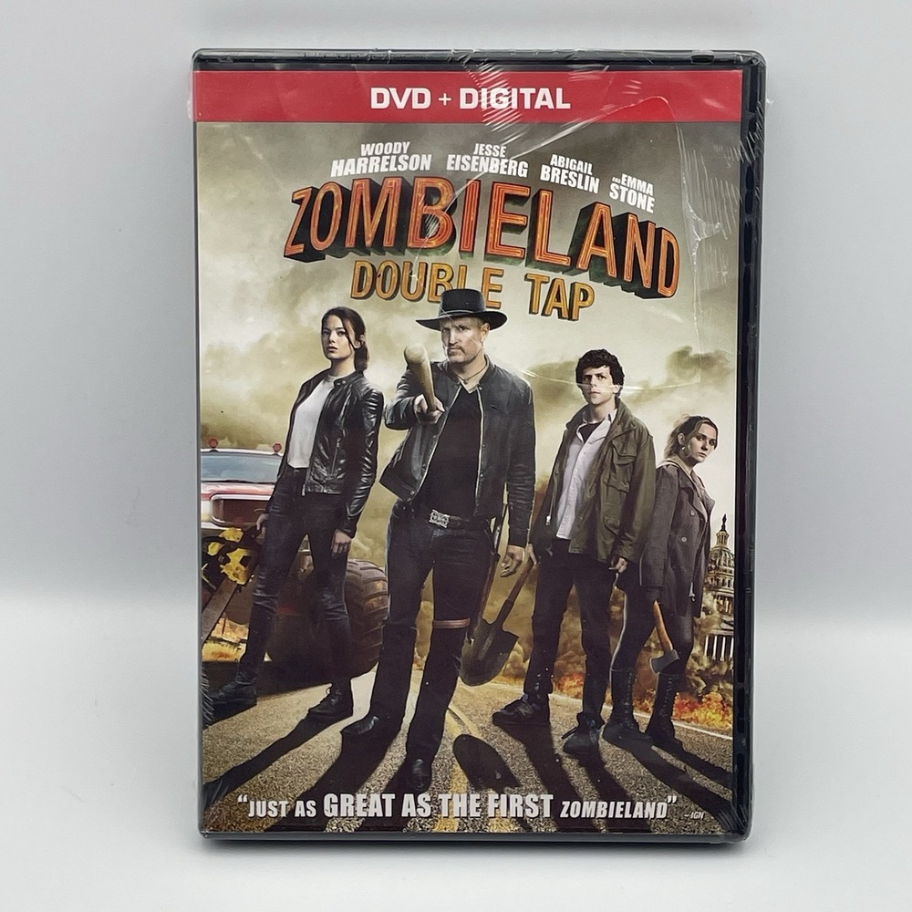 NEW Zombieland: Double Tap (DVD, 2019) Woody Harrelson Torn Shrink Movie